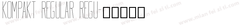 Kompakt Regular Regu字体转换